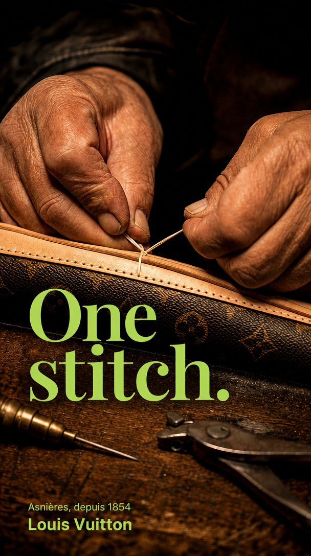 Louis Vuitton — One stitch artisan ad